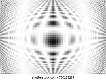 Abstract halftone wave dotted background. Futuristic twisted grunge pattern, star.  Vector modern optical pop art texture for posters, postcard, grunge cover, labels, vintage sticker mock-up layout