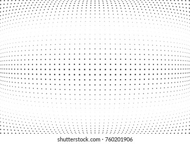 Abstract halftone wave dotted background. Futuristic twisted grunge pattern, star.  Vector modern optical pop art texture for posters, postcard, grunge cover, labels, vintage sticker mock-up layout