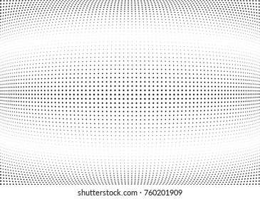 Abstract halftone wave dotted background. Futuristic twisted grunge pattern, star.  Vector modern optical pop art texture for posters, postcard, grunge cover, labels, vintage sticker mock-up layout