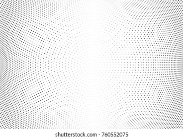 Abstract halftone wave dotted background. Futuristic twisted grunge pattern, star.  Vector modern optical pop art texture for posters, postcard, grunge cover, labels, vintage sticker mock-up layout