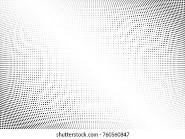 Abstract halftone wave dotted background. Futuristic twisted grunge pattern, star.  Vector modern optical pop art texture for posters, postcard, grunge cover, labels, vintage sticker mock-up layout