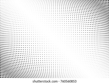 Abstract halftone wave dotted background. Futuristic twisted grunge pattern, star.  Vector modern optical pop art texture for posters, postcard, grunge cover, labels, vintage sticker mock-up layout