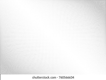 Abstract halftone wave dotted background. Futuristic twisted grunge pattern, star.  Vector modern optical pop art texture for posters, postcard, grunge cover, labels, vintage sticker mock-up layout