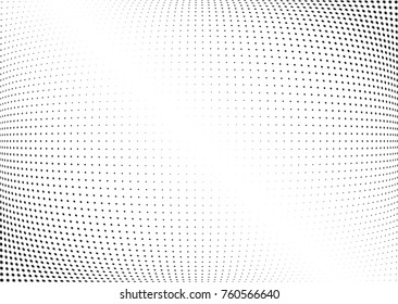 Abstract halftone wave dotted background. Futuristic twisted grunge pattern, star.  Vector modern optical pop art texture for posters, postcard, grunge cover, labels, vintage sticker mock-up layout