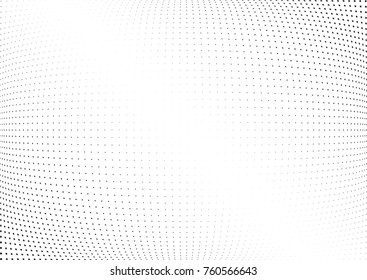 Abstract halftone wave dotted background. Futuristic twisted grunge pattern, star.  Vector modern optical pop art texture for posters, postcard, grunge cover, labels, vintage sticker mock-up layout