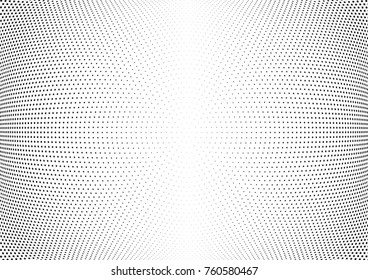 Abstract halftone wave dotted background. Futuristic twisted grunge pattern, star.  Vector modern optical pop art texture for posters, postcard, grunge cover, labels, vintage sticker mock-up layout