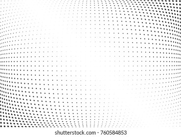 Abstract halftone wave dotted background. Futuristic twisted grunge pattern, star.  Vector modern optical pop art texture for posters, postcard, grunge cover, labels, vintage sticker mock-up layout