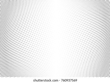 Abstract halftone wave dotted background. Futuristic twisted grunge pattern, star.  Vector modern optical pop art texture for posters, postcard, grunge cover, labels, vintage sticker mock-up layout