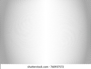 Abstract halftone wave dotted background. Futuristic twisted grunge pattern, star.  Vector modern optical pop art texture for posters, postcard, grunge cover, labels, vintage sticker mock-up layout