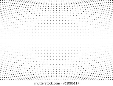 Abstract halftone wave dotted background. Futuristic twisted grunge pattern, star.  Vector modern optical pop art texture for posters, postcard, grunge cover, labels, vintage sticker mock-up layout