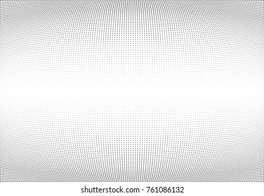 Abstract halftone wave dotted background. Futuristic twisted grunge pattern, star.  Vector modern optical pop art texture for posters, postcard, grunge cover, labels, vintage sticker mock-up layout