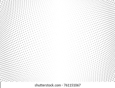 Abstract halftone wave dotted background. Futuristic twisted grunge pattern, star.  Vector modern optical pop art texture for posters, postcard, grunge cover, labels, vintage sticker mock-up layout