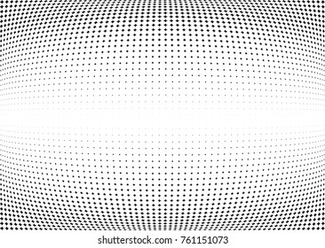 Abstract halftone wave dotted background. Futuristic twisted grunge pattern, star.  Vector modern optical pop art texture for posters, postcard, grunge cover, labels, vintage sticker mock-up layout