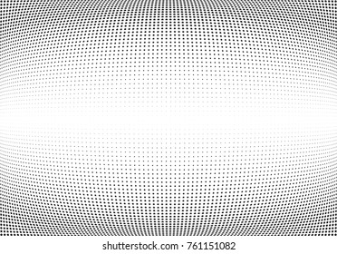 Abstract halftone wave dotted background. Futuristic twisted grunge pattern, star.  Vector modern optical pop art texture for posters, postcard, grunge cover, labels, vintage sticker mock-up layout