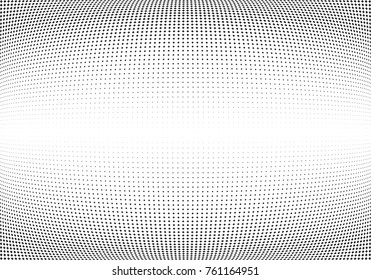Abstract halftone wave dotted background. Futuristic twisted grunge pattern, star.  Vector modern optical pop art texture for posters, postcard, grunge cover, labels, vintage sticker mock-up layout