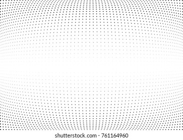 Abstract halftone wave dotted background. Futuristic twisted grunge pattern, star.  Vector modern optical pop art texture for posters, postcard, grunge cover, labels, vintage sticker mock-up layout