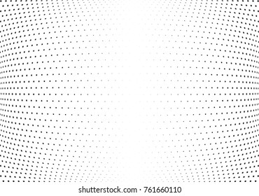 Abstract halftone wave dotted background. Futuristic twisted grunge pattern, star.  Vector modern optical pop art texture for posters, postcard, grunge cover, labels, vintage sticker mock-up layout