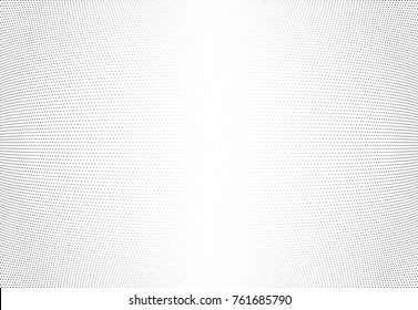 Abstract halftone wave dotted background. Futuristic twisted grunge pattern, star.  Vector modern optical pop art texture for posters, postcard, grunge cover, labels, vintage sticker mock-up layout
