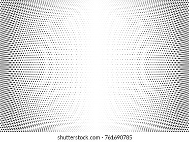 Abstract halftone wave dotted background. Futuristic twisted grunge pattern, star.  Vector modern optical pop art texture for posters, postcard, grunge cover, labels, vintage sticker mock-up layout