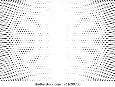 Abstract halftone wave dotted background. Futuristic twisted grunge pattern, star.  Vector modern optical pop art texture for posters, postcard, grunge cover, labels, vintage sticker mock-up layout