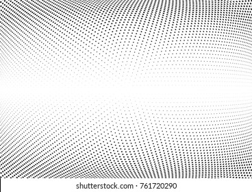 Abstract halftone wave dotted background. Futuristic twisted grunge pattern, star.  Vector modern optical pop art texture for posters, postcard, grunge cover, labels, vintage sticker mock-up layout