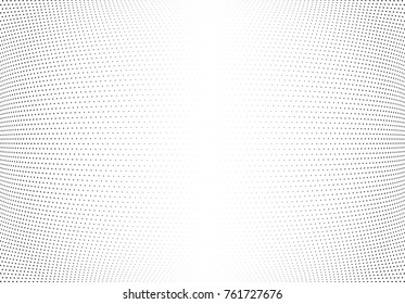 Abstract halftone wave dotted background. Futuristic twisted grunge pattern, star.  Vector modern optical pop art texture for posters, postcard, grunge cover, labels, vintage sticker mock-up layout