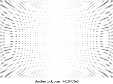 Abstract halftone wave dotted background. Futuristic twisted grunge pattern, star.  Vector modern optical pop art texture for posters, postcard, grunge cover, labels, vintage sticker mock-up layout