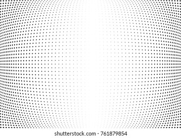 Abstract halftone wave dotted background. Futuristic twisted grunge pattern, star.  Vector modern optical pop art texture for posters, postcard, grunge cover, labels, vintage sticker mock-up layout