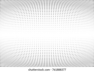 Abstract halftone wave dotted background. Futuristic twisted grunge pattern, star.  Vector modern optical pop art texture for posters, postcard, grunge cover, labels, vintage sticker mock-up layout