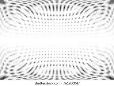 Abstract halftone wave dotted background. Futuristic twisted grunge pattern, star.  Vector modern optical pop art texture for posters, postcard, grunge cover, labels, vintage sticker mock-up layout