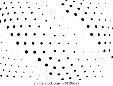 Abstract halftone wave dotted background. Futuristic twisted grunge pattern, dot, circles.  Vector modern optical pop art texture for posters, business cards, cover, labels mock-up, stickers layout