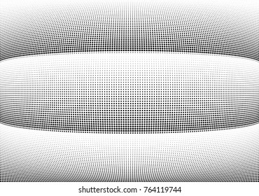 Abstract halftone wave dotted background. Futuristic twisted grunge pattern, dot, circles.  Vector modern optical pop art texture for posters, business cards, cover, labels mock-up, stickers layout