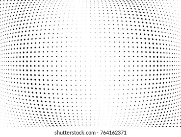 Abstract halftone wave dotted background. Futuristic twisted grunge pattern, dot, circles.  Vector modern optical pop art texture for posters, business cards, cover, labels mock-up, stickers layout