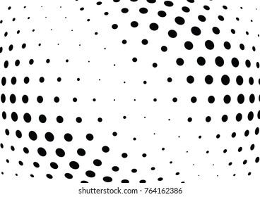 Abstract halftone wave dotted background. Futuristic twisted grunge pattern, dot, circles.  Vector modern optical pop art texture for posters, business cards, cover, labels mock-up, stickers layout