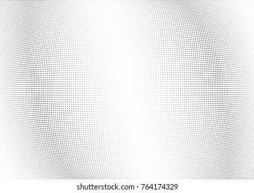 Abstract halftone wave dotted background. Futuristic twisted grunge pattern, dot, circles.  Vector modern optical pop art texture for posters, business cards, cover, labels mock-up, stickers layout