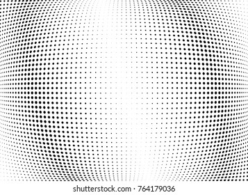 Abstract halftone wave dotted background. Futuristic twisted grunge pattern, dot, circles.  Vector modern optical pop art texture for posters, business cards, cover, labels mock-up, stickers layout