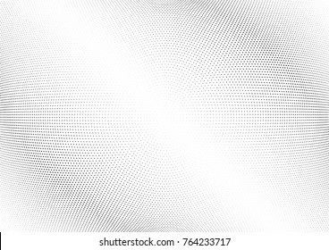 Abstract halftone wave dotted background. Futuristic twisted grunge pattern, dot, circles.  Vector modern optical pop art texture for posters, business cards, cover, labels mock-up, stickers layout