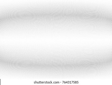 Abstract halftone wave dotted background. Futuristic twisted grunge pattern, dot, circles.  Vector modern optical pop art texture for posters, business cards, cover, labels mock-up, stickers layout