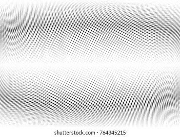 Abstract halftone wave dotted background. Futuristic twisted grunge pattern, dot, circles.  Vector modern optical pop art texture for posters, business cards, cover, labels mock-up, stickers layout