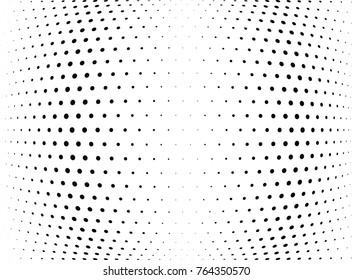 Abstract halftone wave dotted background. Futuristic twisted grunge pattern, dot, circles.  Vector modern optical pop art texture for posters, business cards, cover, labels mock-up, stickers layout