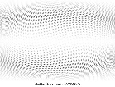 Abstract halftone wave dotted background. Futuristic twisted grunge pattern, dot, circles.  Vector modern optical pop art texture for posters, business cards, cover, labels mock-up, stickers layout