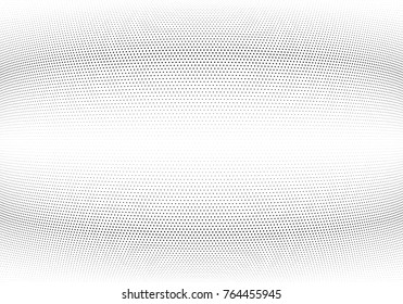 Abstract halftone wave dotted background. Futuristic twisted grunge pattern, dot, circles.  Vector modern optical pop art texture for posters, business cards, cover, labels mock-up, stickers layout