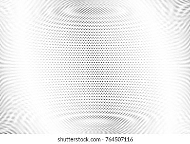 Abstract halftone wave dotted background. Futuristic twisted grunge pattern, dot, circles.  Vector modern optical pop art texture for posters, business cards, cover, labels mock-up, stickers layout