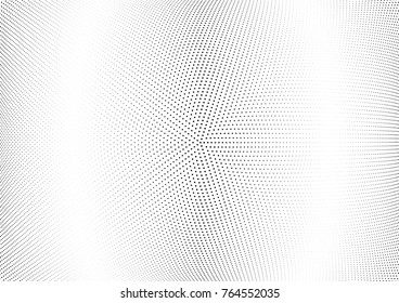 Abstract halftone wave dotted background. Futuristic twisted grunge pattern, dot, circles.  Vector modern optical pop art texture for posters, business cards, cover, labels mock-up, stickers layout