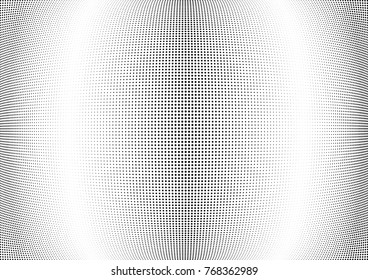 Abstract halftone wave dotted background. Futuristic twisted grunge pattern, dot, circles.  Vector modern optical pop art texture for posters, business cards, cover, labels mock-up, stickers layout