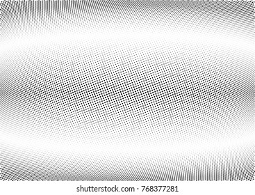 Abstract halftone wave dotted background. Futuristic twisted grunge pattern, dot, circles.  Vector modern optical pop art texture for posters, business cards, cover, labels mock-up, stickers layout
