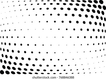 Abstract halftone wave dotted background. Futuristic twisted grunge pattern, dot, circles.  Vector modern optical pop art texture for posters, business cards, cover, labels mock-up, stickers layout