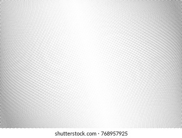 Abstract halftone wave dotted background. Futuristic twisted grunge pattern, dot, circles.  Vector modern optical pop art texture for posters, business cards, cover, labels mock-up, stickers layout