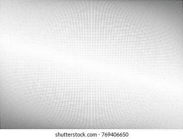 Abstract halftone wave dotted background. Futuristic twisted grunge pattern, dot, circles.  Vector modern optical pop art texture for posters, business cards, cover, labels mock-up, stickers layout