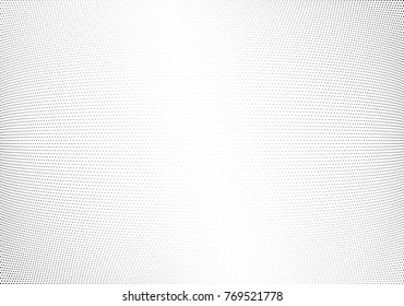 Abstract halftone wave dotted background. Futuristic twisted grunge pattern, dot, circles.  Vector modern optical pop art texture for posters, business cards, cover, labels mock-up, stickers layout